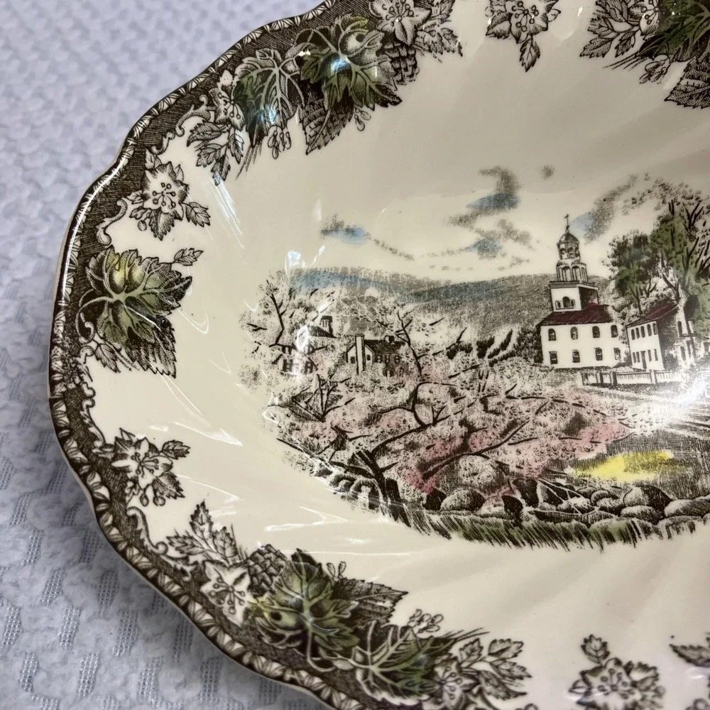 Vintage Johnson Brothers Friendly Village Vegetable Bowl 9